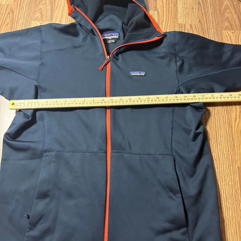 Patagonia Jacket Men’s Blue Large Crosstrek Hybrid Hoody Full Zip Outdoor Fleece